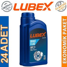 Lubex Brake Fluid Dot 3 500 ml 24'lü Fren Hidrolik Yağı