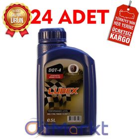 Lubex Brake Fluid Dot 4 500 ml 24'lü Fren Hidrolik Yağı