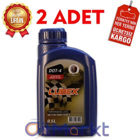 Lubex Brake Fluid Dot 4 500 ml 2'li Fren Hidrolik Yağı