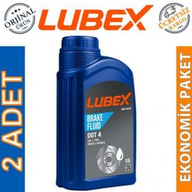 Lubex Brake Fluid Dot 4 500 ml 2'li Fren Hidrolik Yağı