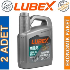 Lubex Mitras AX HYP 75W-80 3 lt 2'li Hypoid Şanzıman Dişli Yağı