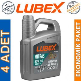 Lubex Mitras AX HYP 80W-90 3 lt 4'lü Manuel Şanzıman Dişli Yağı