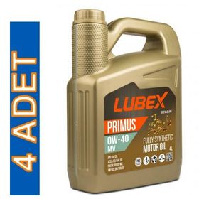Lubex Primus Mv 0w-40 4 Lt 4'lü Tam Sentetik Motor Yağı