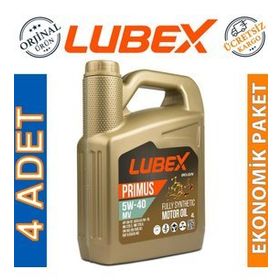 Lubex Primus MV 10W-40 4 lt 4'lü Sentetik Motor Yağı