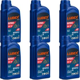 Lubex Rapidus 15W-40 1 L 6'lı 4 Zamanlı Motosiklet Yağı