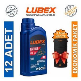 Lubex Rapidus 15W-50 1 L 12'li 4 Zamanlı Motosiklet Yağı
