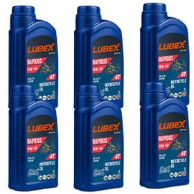 Lubex Rapidus 15W-50 1 L 6'lı 4 Zamanlı Motosiklet Yağı