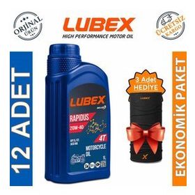 Lubex Rapidus 20W-40 1 L 12'li 4 Zamanlı Motosiklet Yağı