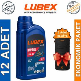 Lubex Rapidus 20W-40 1 L 12'li 4 Zamanlı Motosiklet Yağı