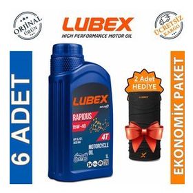 Lubex Rapidus 20W-40 1 Lt 6'lı 4 Zamanlı Motosiklet Yağı