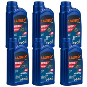 Lubex Rapidus 20W-40 1 Lt 6'lı 4 Zamanlı Motosiklet Yağı