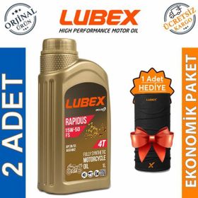 Lubex Rapidus FS 15W-50 1 Lt 2'li 4 Zamanlı Motosiklet Yağı