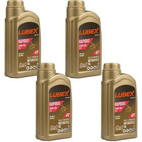 Lubex Rapidus FS 15W-50 1 Lt 4'lü 4 Zamanlı Motosiklet Yağı