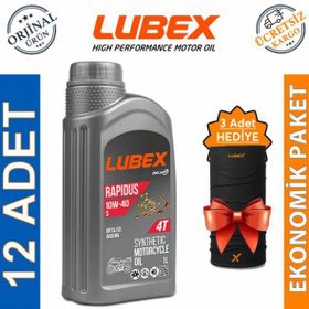 Lubex Rapidus S 10W-40 1 Lt 12'li 4 Zamanlı Motosiklet Yağı