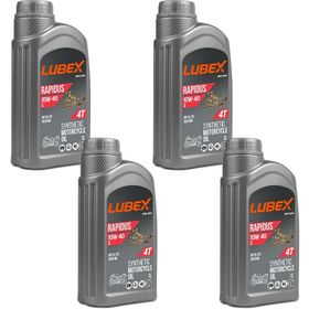 Lubex Rapidus S 10W-40 1 Lt 4'lü 4 Zamanlı Motosiklet Yağı