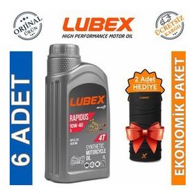 Lubex Rapidus S 10W-40 1 Lt 6'lı 4 Zamanlı Motosiklet Yağı