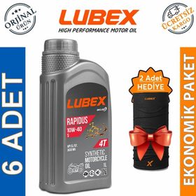 Lubex Rapidus S 10W-40 1 Lt 6'lı 4 Zamanlı Motosiklet Yağı