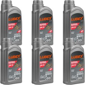 Lubex Rapidus S 10W-40 1 Lt 6'lı 4 Zamanlı Motosiklet Yağı