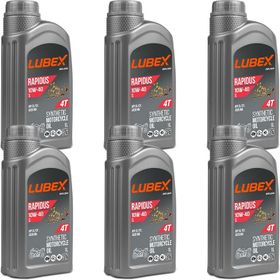 Lubex Rapidus S 10W-40 1 Lt 6'lı 4 Zamanlı Motosiklet Yağı