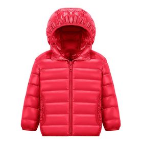 LucaSng 1001-CFFZ-148 Kırmızı Renk Tüylü ve Dolgulu Su Geçirmez Unisex Çocuk Mont