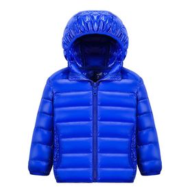LucaSng 1001-CFFZ-166 Mavi Renk Tüylü ve Dolgulu Su Geçirmez Unisex Çocuk Mont