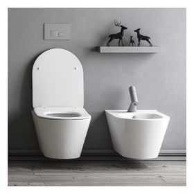 Lucco Avva 53 cm Rim Art Asma Beyaz Klozet