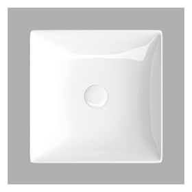 Lucco Decente 40 cm Beyaz Tezgah Üstü Kare Lavabo
