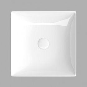 Lucco Decente 40 cm Beyaz Tezgah Üstü Kare Lavabo