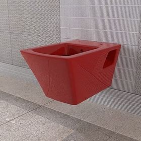Lucco Loop Kırmızı 53 cm Asma Klozet