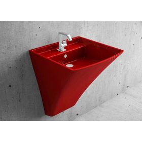 Lucco Loop Kırmızı Asma Monoblok 50 cm Lavabo