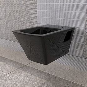 Lucco Loop Parlak Siyah 53 cm Asma Klozet