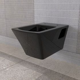Lucco Loop Parlak Siyah 53 cm Asma Klozet