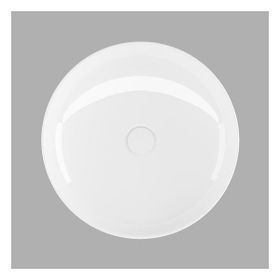Lucco Lucente Beyaz 43 cm Tezgah Üstü Oval Lavabo
