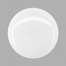Lucco Lucente Beyaz 43 cm Tezgah Üstü Oval Lavabo