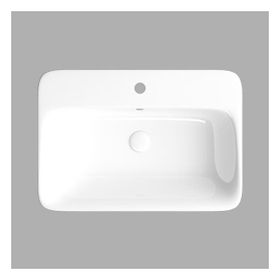 Lucco Mita Beyaz 65 cm Tezgah Üstü Dikdörtgen Lavabo