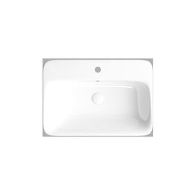 Lucco Mita Beyaz 65 cm Tezgah Üstü Dikdörtgen Lavabo