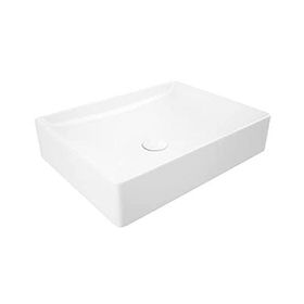 Lucco Square 50 cm Beyaz Tezgah Üstü Dikdörtgen Lavabo
