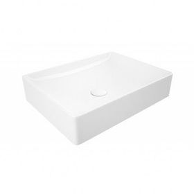 Lucco Square 50 cm Beyaz Tezgah Üstü Dikdörtgen Lavabo