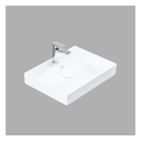 Lucco Stance 60 cm Beyaz Konsollu Dikdörtgen Lavabo