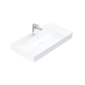 Lucco Stance 85 cm Beyaz Konsollu Dikdörtgen Lavabo
