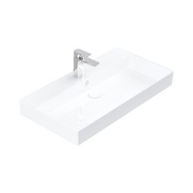 Lucco Stance 85 cm Beyaz Konsollu Dikdörtgen Lavabo