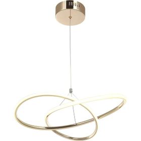 Lucea 80231-02-PB1-FG Leves 50W Büyük Boy Altın Ledli Tekli Avize