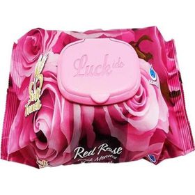 Luckido 90 Adet Kapaklı Gül Kokulu 9 Paket Red Rose Islak Havlu Mendil