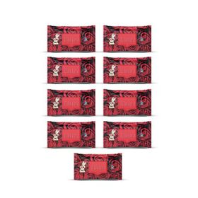 Luckido 90 Adet Kapaklı Gül Kokulu 9 Paket Red Rose Islak Havlu Mendil