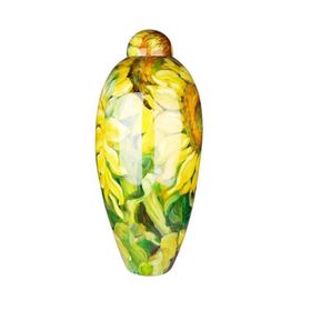 Lucky Art Ayçiçek Desen 48 cm Kapaklı Küp