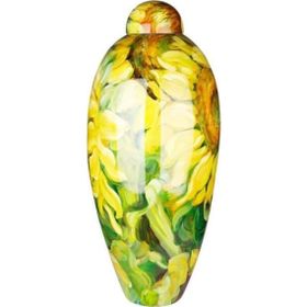 Lucky Art Ayçiçek Desen 48 cm Kapaklı Küp