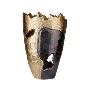 Lucky Art Bakır/Bronz 33.5x27x16 cm Modern Büyük Vazo