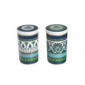 Lucky Art Calista New Bone China Porselen 15 cm 2'li Kavanoz Seti