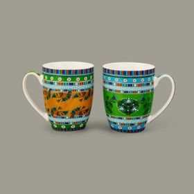 Lucky Art Callista Bone 400 ml 2'li Renkli Kupa Seti