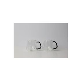Lucky Art Classica LYHL-002 100 ml Çift Cidarlı Borasilikat Espresso Bardak Seti